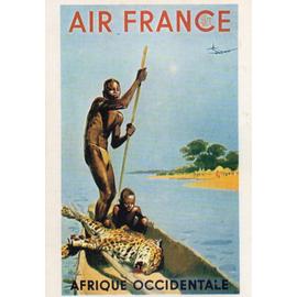 CPA ANNEE 1949 - THEME AVIATION - AIR FRANCE - AFRIQUE OCCIDENTALE - ILLUSTREE PAR ANDRE BRENET - 1949 - NON ECRITE - EDITIONS ARNO - REF A.38