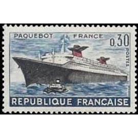 premier voyage du paquebot "France" année 1962 n° 1325 yvert et tellier luxe