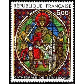 france 1985, très beau timbre neuf** luxe yvert 2363, Vitrail de la cathédrale de Strasbourg.
