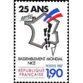 rassemblement mondial des "Pieds Noirs" à Nice 25 ans après année 1987 n° 2481 yvert et tellier luxe