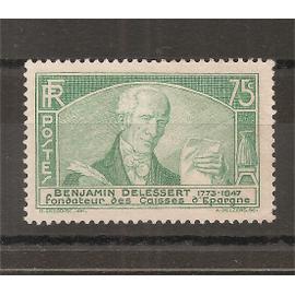 303 (1935) Benjamin Delessert Neuf sans Gomme NSG (cote 21,5e) (6502)