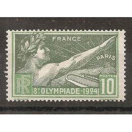 183 (1924) Olympiade Paris 1924 10c vert-jaune N** (cote 8e) (7996)