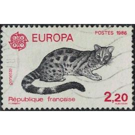 France 1986 Oblitéré Used Animal Genette commune Europa C.E.P.T. Y&T FR 2416 SU