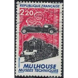 France 1986 Oblitéré Used Mulhouse Musées Techniques Automobile Cité du Train Y&T FR 2450 SU