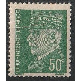Maréchal Pétain (Type Hourriez) 50cts vert 1941 n° 508 neuf**