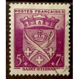 Blasons - Armoiries de Villes - 1942 - Saint-Etienne 5f+7f (Très Joli n° 564) Obl - Cote 4,50&euro; - France Année 1942 - brn83 - N32047