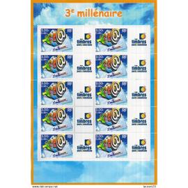 france.bloc no f3365 de 2000.3eme millénaire.logo timbres personnalisés.neuf
