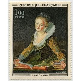 france 1972, très beau timbre neuf** luxe yvert 1702, oeuvre de fragonard, "l