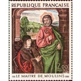 france 1972, très beau timbre neuf** luxe yvert 1732, tableau "le maitre de moulin" par pierre de bourbon.
