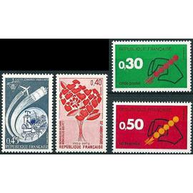 france 1972, très beaux timbres neufs** luxe yvert 1716 - 20 ans donneurs de sang bénévoles des P.T.T., 1719 & 1720, création du code postal, 1721 Congrès international P.T.T. -