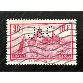 Timbre Oblitéré Perforé France 1933 Y & T N° 290