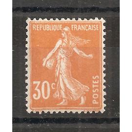 141 (1907) Semeuse 30c orange N** Regommée en second choix (cote 35e) (6588)