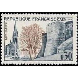 36ème congrès de la fédération des sociétés philatéliques françaises à Caen année 1963 n° 1389 yvert et tellier luxe