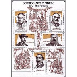 150ème anniversaire de la bourse aux timbres feuillet 4447 année 2010 n° 4447 4448 4449 4450 4451 yvert et tellier luxe