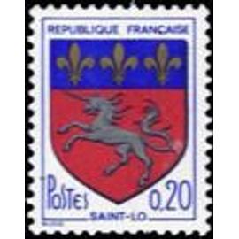 armoiries de villes (6) : blason de Saint Lô année 1966 n° 1510 yvert et tellier luxe