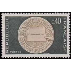 cinquantenaire des comptes courants postaux (chèques postaux) année 1968 n° 1542 yvert et tellier luxe