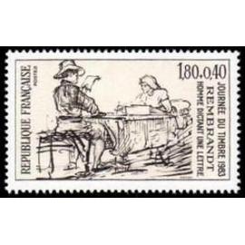 journée du timbre : oeuvre de Rembrandt année 1983 n° 2258 yvert et tellier luxe