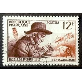 Inventeurs et Chercheurs - JH Fabre - Entomologie 12f (Très Joli n° 1055) Obl - France Année 1956 - brn83 - N31498