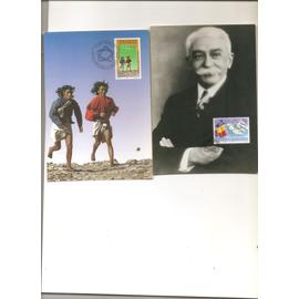 2 timbres oblitérés premier jour sur carte sport 1994 Liechtenstein YT 1023, 1024