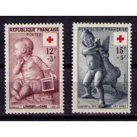 Timbre France - Paire Croix Rouge N°1048 & 1049 De 1955 Neufs*