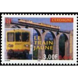 le train jaune à Cerdagne année 2000 n° 3338 yvert et tellier luxe
