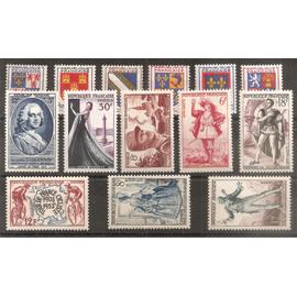 940 à 944 et 951 à 959 (1953) Série de timbres neufs sans charnière N** (cote 13,75e) (7135)