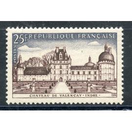 Château de Valençay année 1957 n° 1128 yvert et tellier luxe