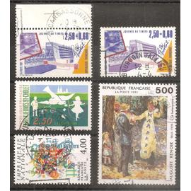 2688 à 2692 (1991) Série de timbres oblitérés (cote 5,2e) (8049)