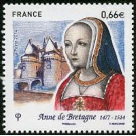Anne de Bretagne duchesse de Bretagne et comtesse de Montfort année 2014 n° 4834 yvert et tellier luxe
