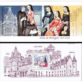 Anne de Bretagne duchesse de Bretagne comtesse de Montfort bloc souvenir n° 91 année 2014 n° 4834 yvert et tellier luxe