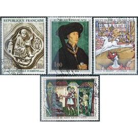 france 1969, belle série artistique complète, timbres yvert 1586 cathédrale d