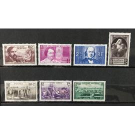 Lot de 7 timbres neufs* France 1940 y&t n° 462/463/464/465/466/468/469