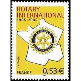 rance 2005, très beau timbre neuf** luxe yvert 3750, 100ème anniversaire du rotary international.