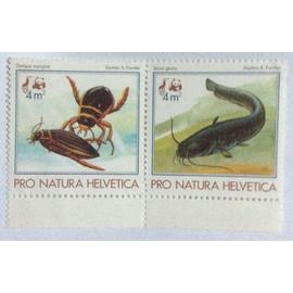 Suisse : 5 Enveloppes Philatélistiques / carte postale pré affranchie / 2 timbres Pro Nature / 362 timbres oblitérés & 5 Pièces suisses