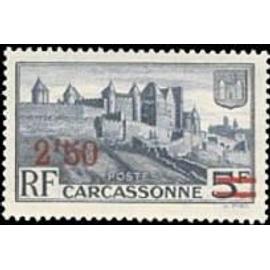 Remparts de Carcassonne avec surcharge année 1941 n° 490 yvert et tellier luxe