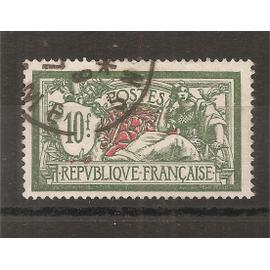 207 (1924) Merson 10fr vert et rouge Oblitéré (cote 17e) (6636)