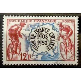 Tour de France Cycliste - Cinquantenaire 12f (Superbe n° 955) Obl - France Année 1953 - brn83 - N32518