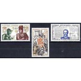 france 1969, Très belle série historique neuve** luxe, timbres yvert 1616 louis 11 et Charles le téméraire, 1617 Chevallier Bayard, 1618 Henri 4 et l