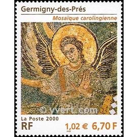 Art : Mosaïque du 9ème siècle (carolingienne) à Germiny des Prés (Loiret) année 2000 n° 3358 yvert et tellier luxe