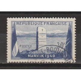 France, 1952, 12è Anniversaire De La Bataille De Narvik (Norvège), N°922, Oblitéré.