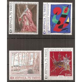 1766 - 1811 à 1813 (1973-74) 4 Timbres avec vignette Arphila 75 N** (cote 6,3e) (9320)