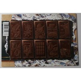 France 2009, bloc feuillet neuf- 10 timbres Yvert 4357 à 4366, 400ème anniversaire de l'arrivée du chocolat en France. -