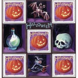 Halloween bloc feuillet 40 année 2001 n° 3428 yvert et tellier luxe (5 timbres)