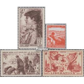 France 729,730,731,732 (édition complète) oblitéré 1945 timbres spéciaux