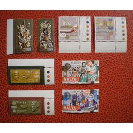 Lot de 8 timbres neufs ** - Europa - Malte - Années 1978, 1979, 1980 et 1982