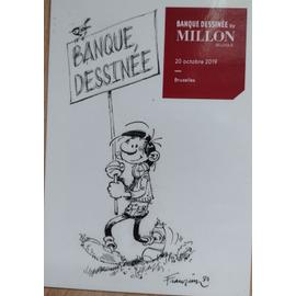 Carte postale FRANQUIN André vente Banque Dessinée Millon Bruxelles 2019 (Gaston Lagaffe