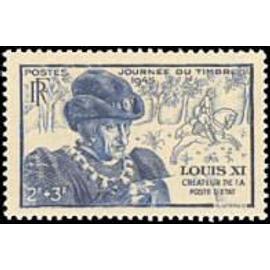 journée du timbre : effigie de Louis XI au profit de l