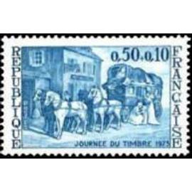 Journée du timbre : relais de poste année 1973 n° 1749 yvert et tellier luxe
