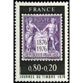 Journée du timbre : centenaire du timbre poste du type sage année 1976 n° 1870 yvert et tellier luxe