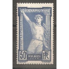 186 (1924) Olympiade Paris Paris 50c bleu N* (cote 29e) (7641)